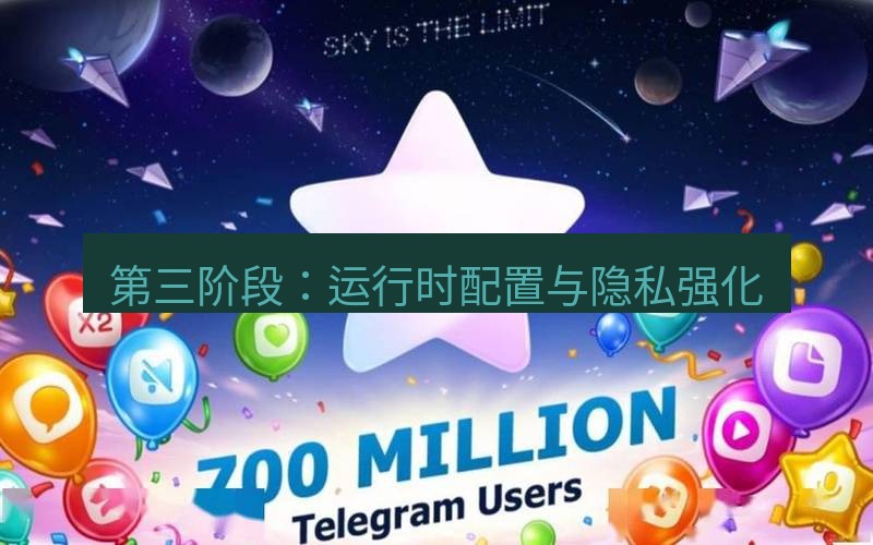 Telegram下载安装包 第三阶段：运行时配置与隐私强化