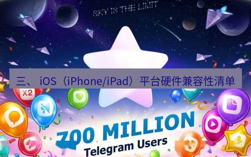 Telegram下载安装包 三、 iOS(iPhone/iPad)平台硬件兼容性清单