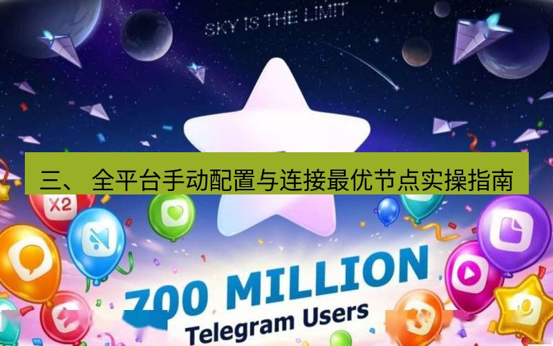 Telegram下载安装包 三、 全平台手动配置与连接最优节点实操指南